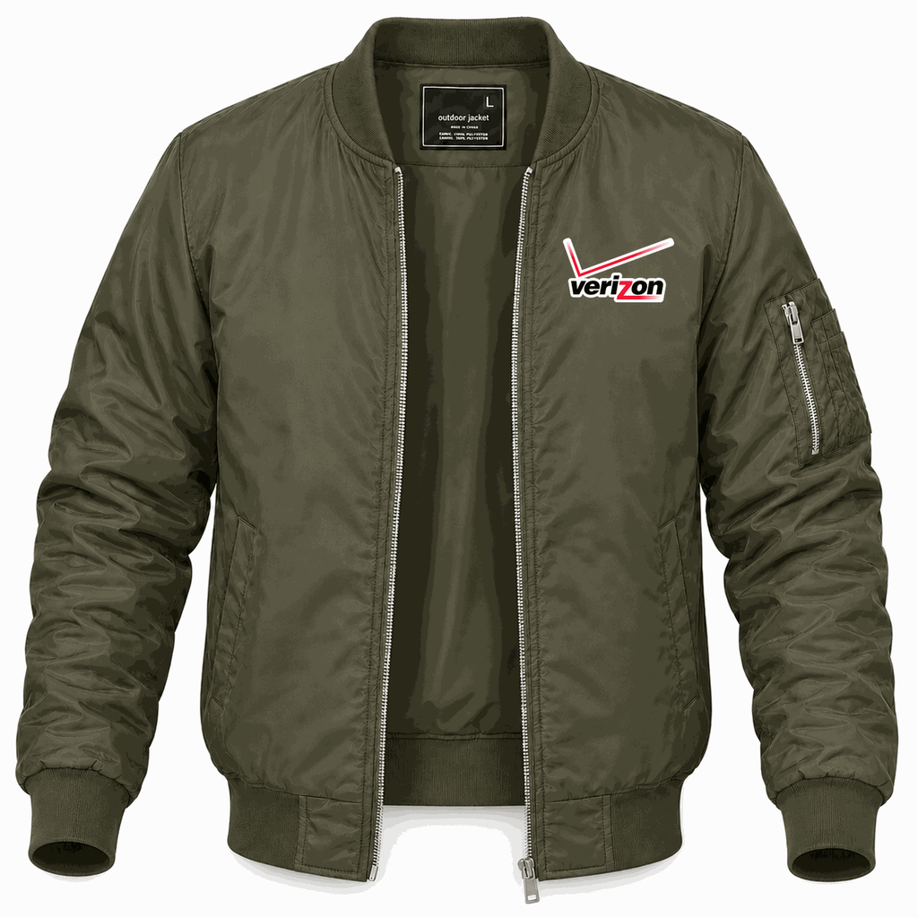 Men's Verizon Wireless Lightweight Bomber Jacket - Army Green