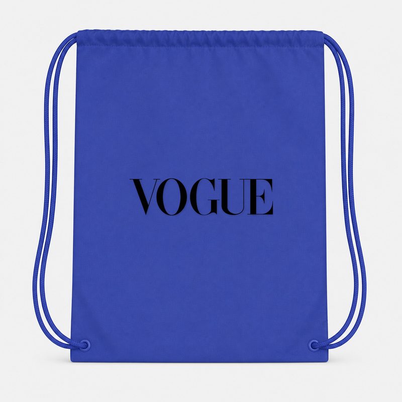 1200px VOGUE Revista Drawstring Bag - Blue