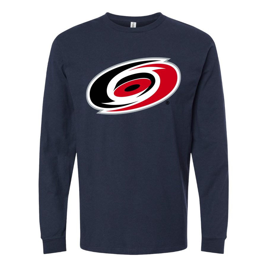 Men's Carolina Hurricanes Long sleeves Cotton Blend T-Shirt - Navy