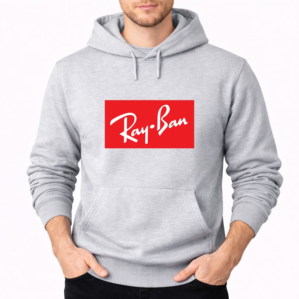Men's Ray-Ban Pullover Hoodie - Gray