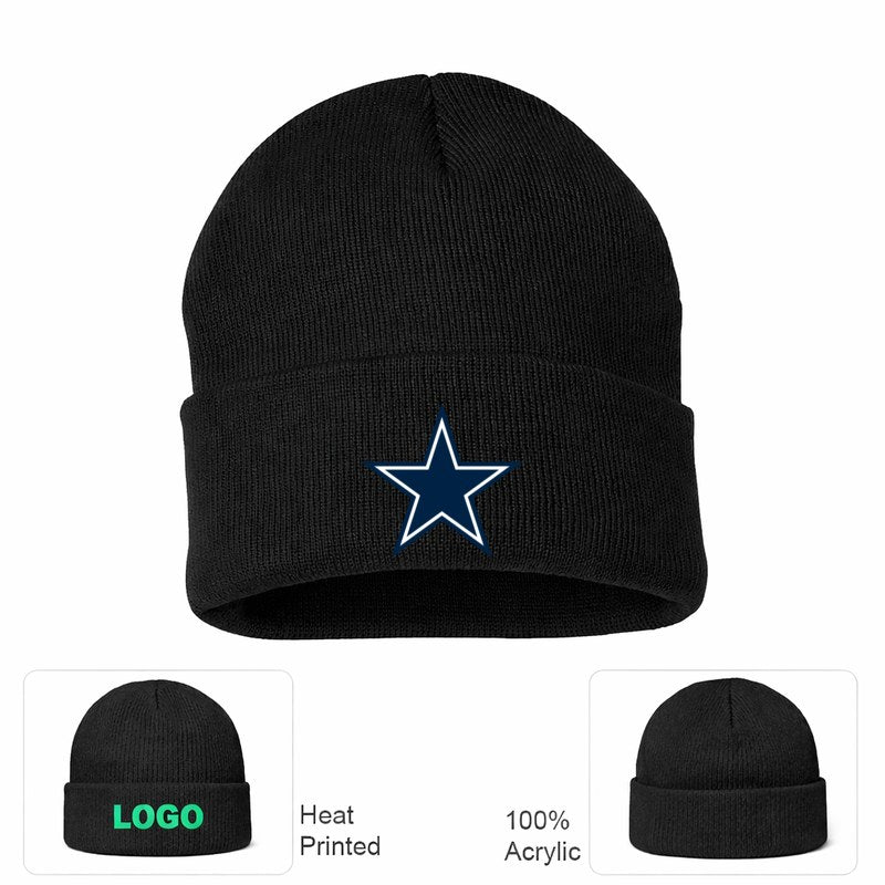 Dallas Cowboys Black Beanie Hat