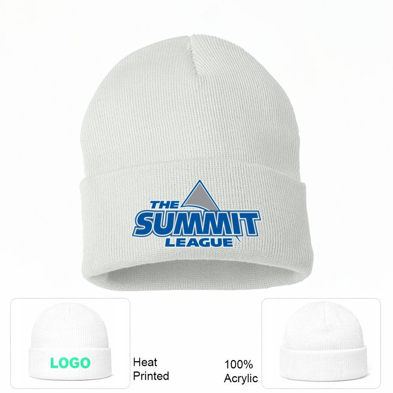 The Summit League White Beanie Hat
