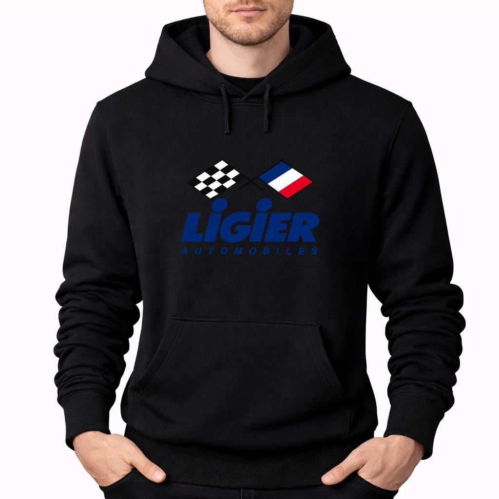 Men's Ligier Automobiles Pullover Hoodie - Black