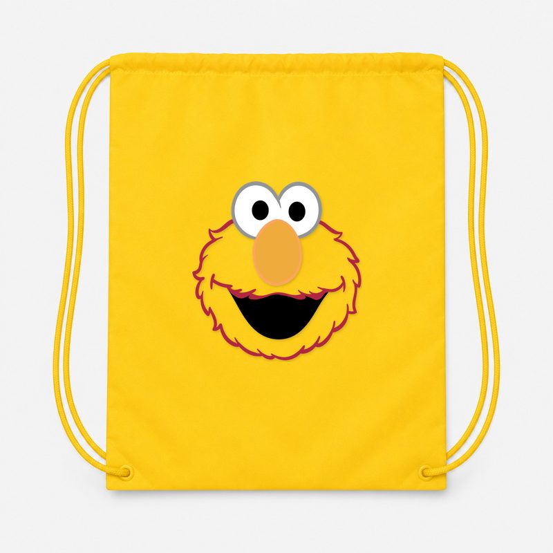 Elmo Face2 Drawstring Bag - Yellow