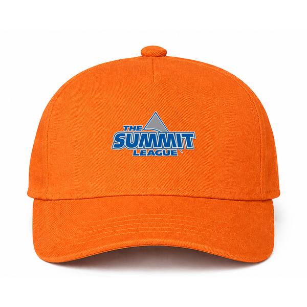The Summit League Logo Orange Dad Baseball Cap Hat