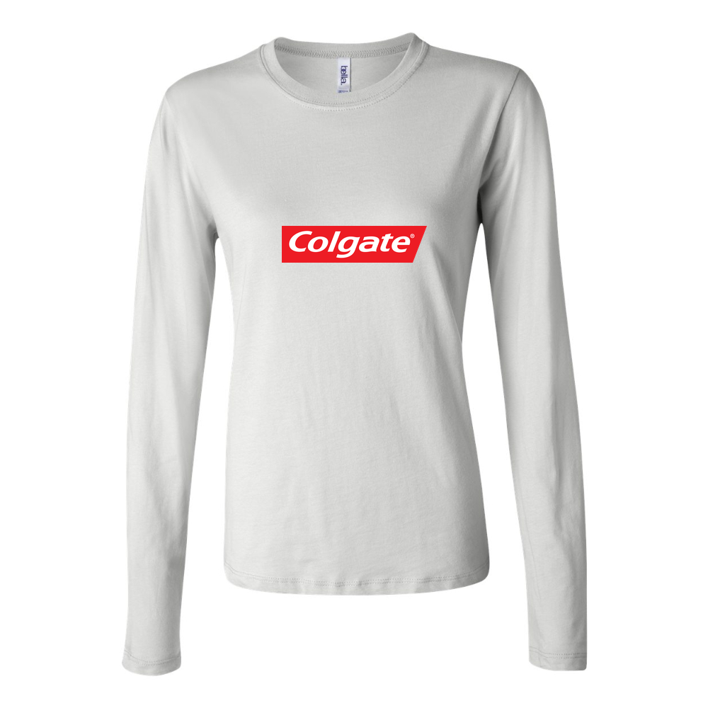 Women's purepng.com colgate logologobrand logoiconslogos 2515199404838u0gz Long Sleeve T-Shirt - White