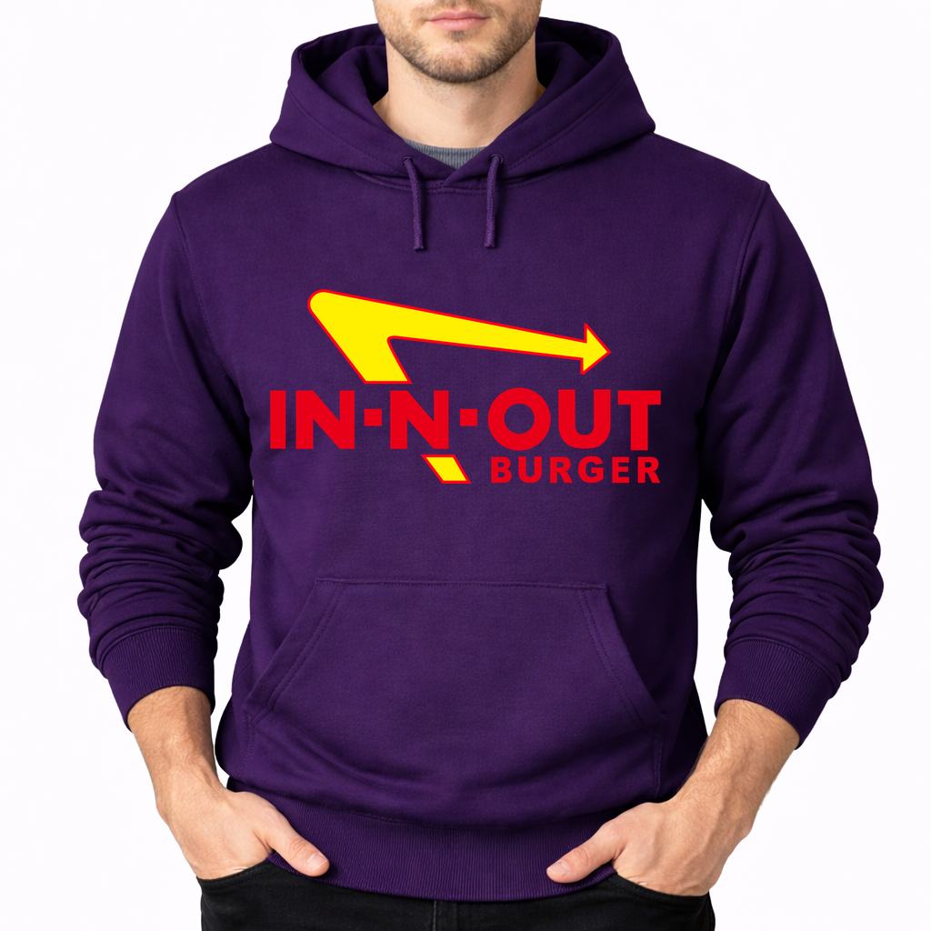 Men's In-N-Out Burger Pullover Hoodie - Purple