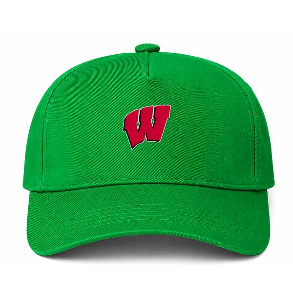 Wisconsin Badgers Logo Green Dad Baseball Cap Hat