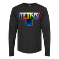 Men's Tetris Long sleeves Cotton Blend T-Shirt - Black