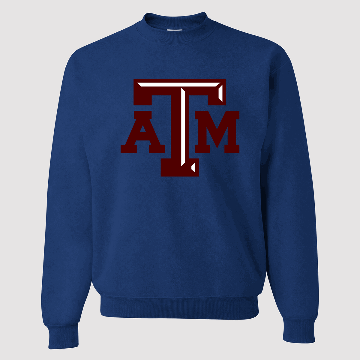 Men's Texas A&M University Logo Crewneck Sweatshirt - Blue