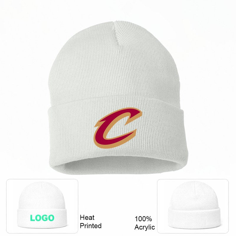 Cleveland Cavaliers White Beanie Hat