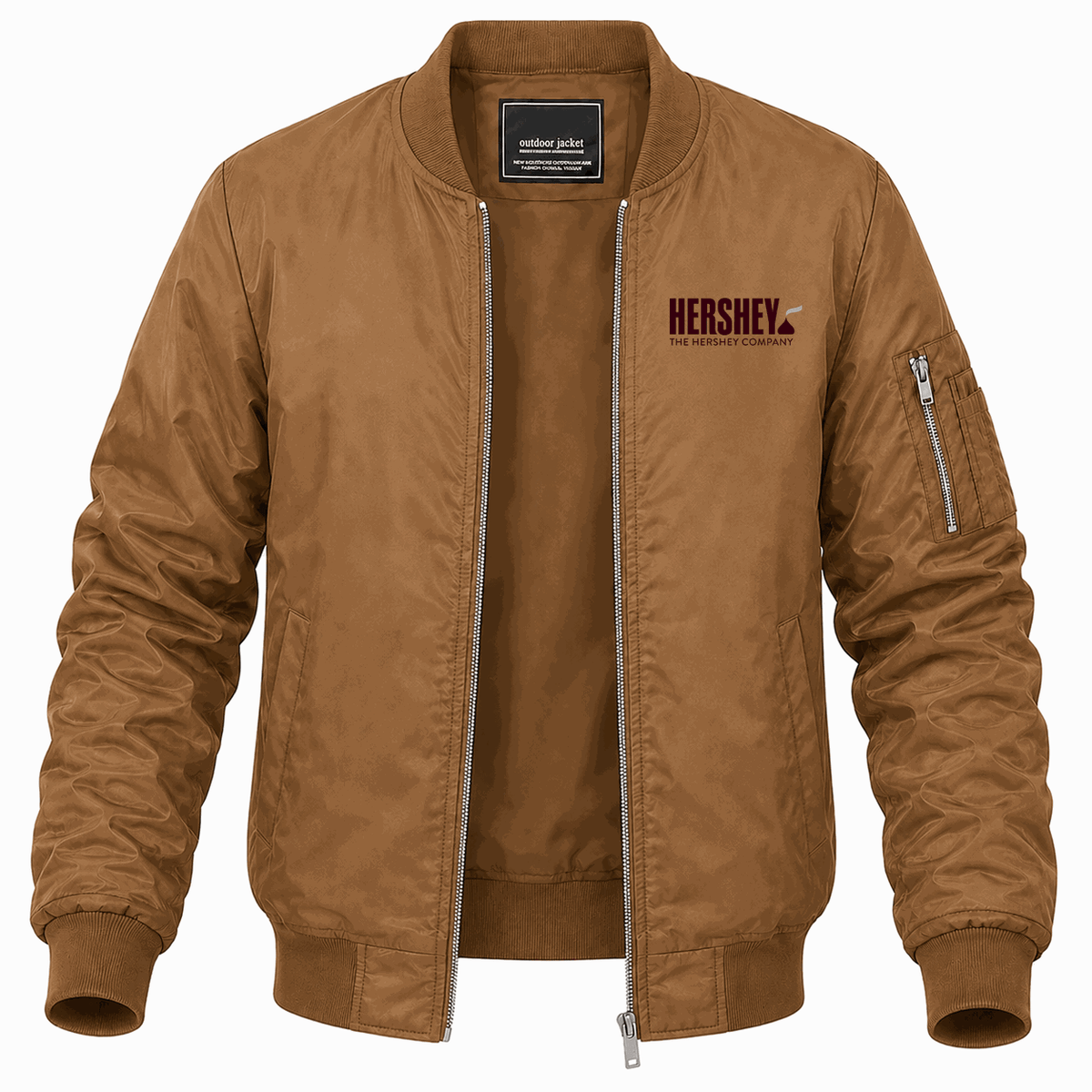 Men's Hershey Lightweight Bomber Jacket - Brown