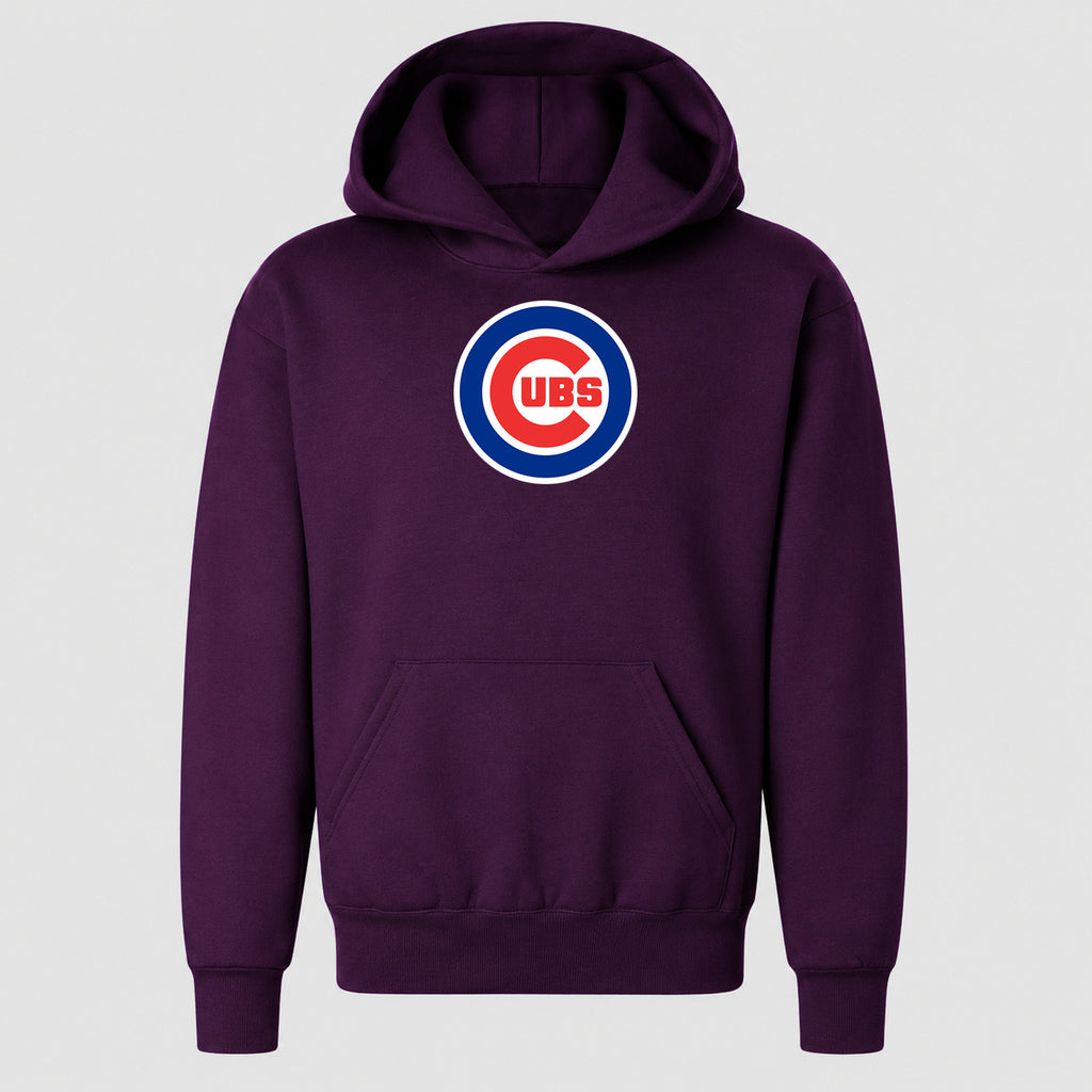 Youth Chicago Cubs Pullover Hoodie - Purple