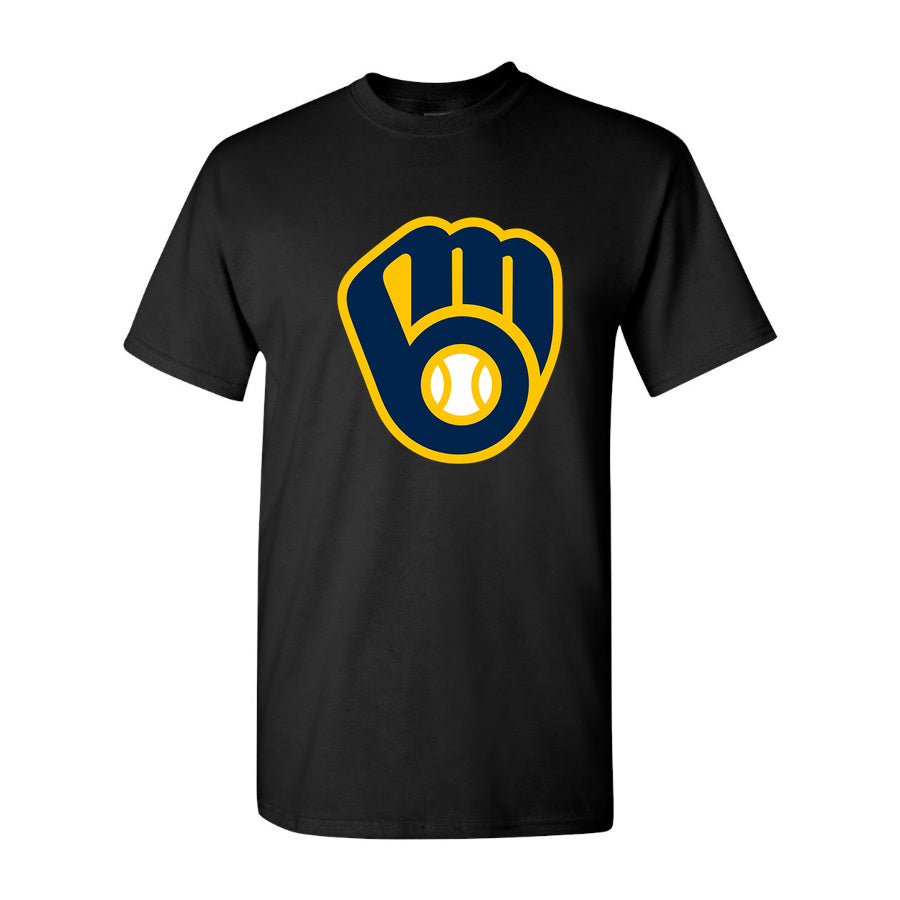 Men's Milwaukee Brewers Cotton T-Shirt - Black