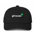 Girl Scouts White Logo Black Dad Baseball Cap Hat