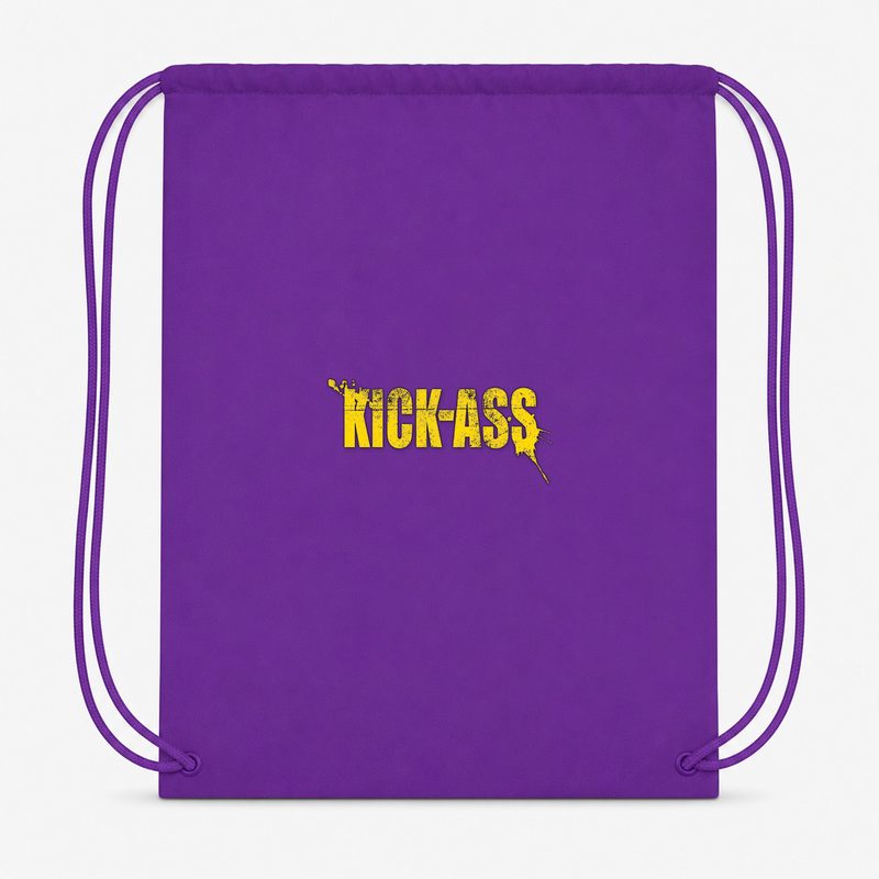 20822 3 Kick Ass Picture Drawstring Bag - Purple