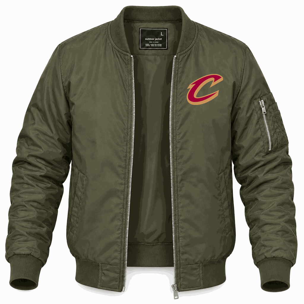 Men's Cleveland Cavaliers Lightweight Bomber Jacket - Army Green