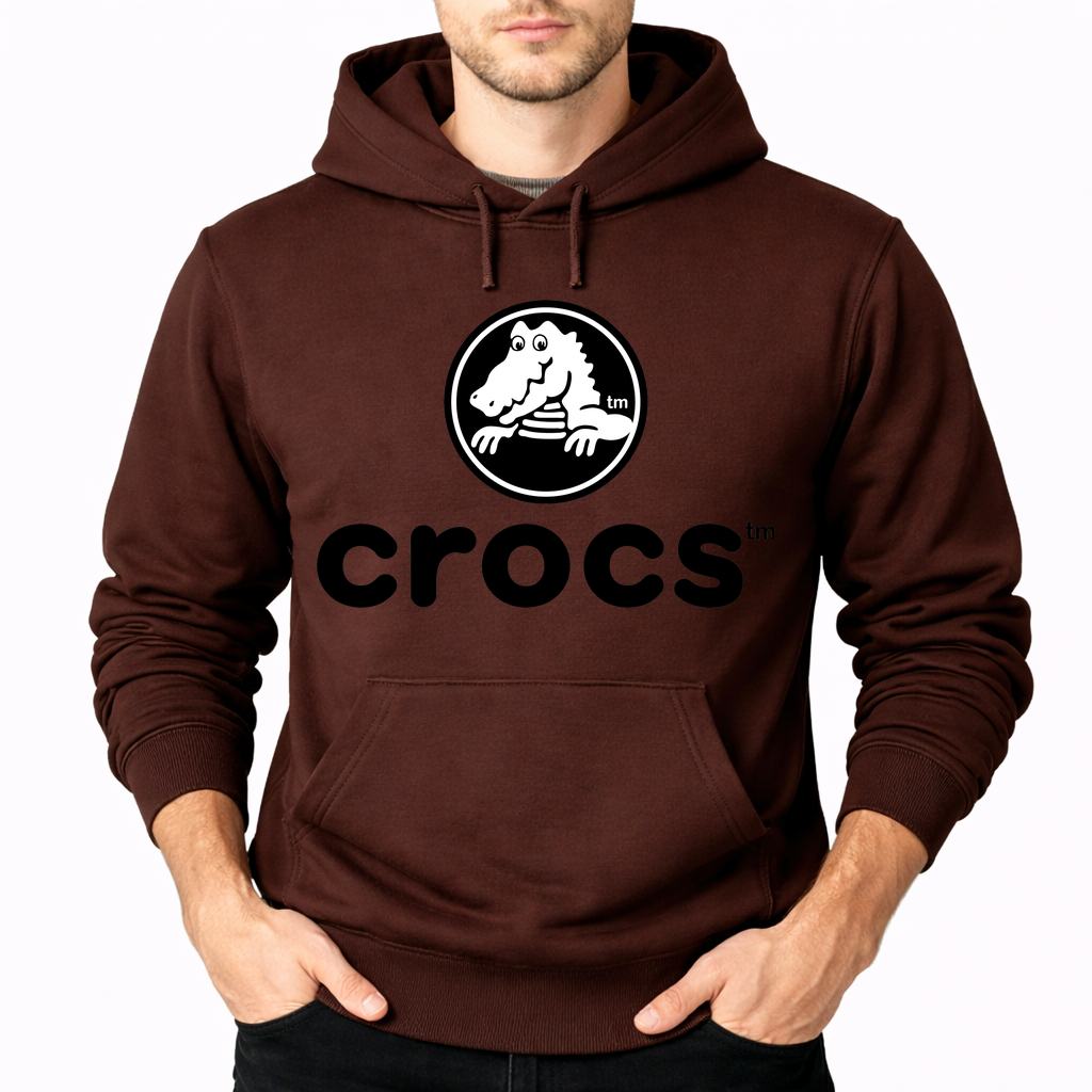 Men's Crocs Pullover Hoodie - Brown