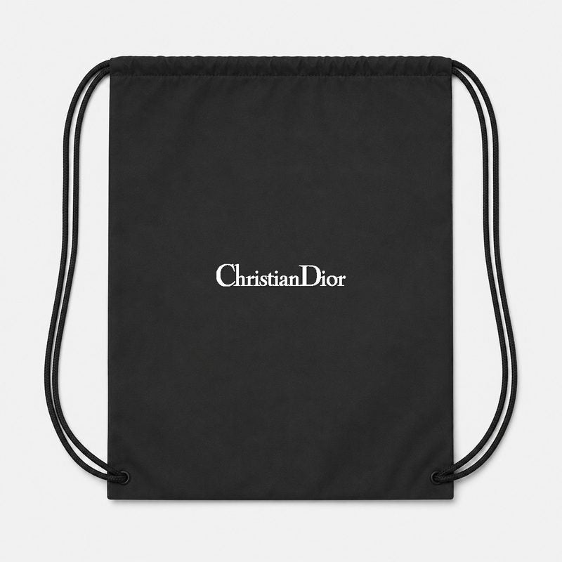 Dior White Alternate Drawstring Bag - Black