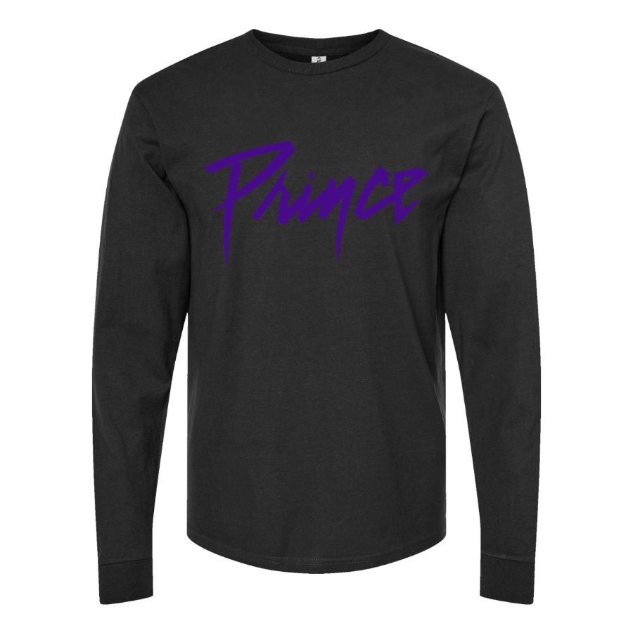 Men's Prince-Logo-768x432 Long sleeves Cotton Blend T-Shirt - Black