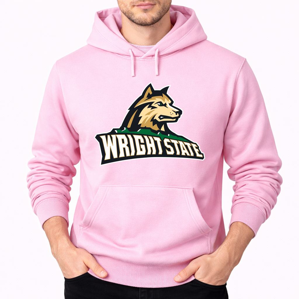 Men's Wright State Raiders Pullover Hoodie - Pink