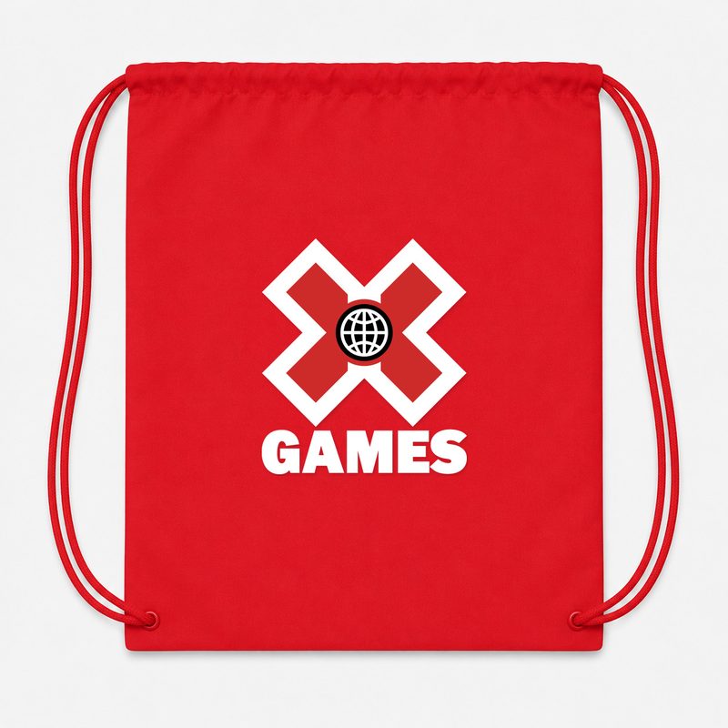X Games .white Drawstring Bag - Red