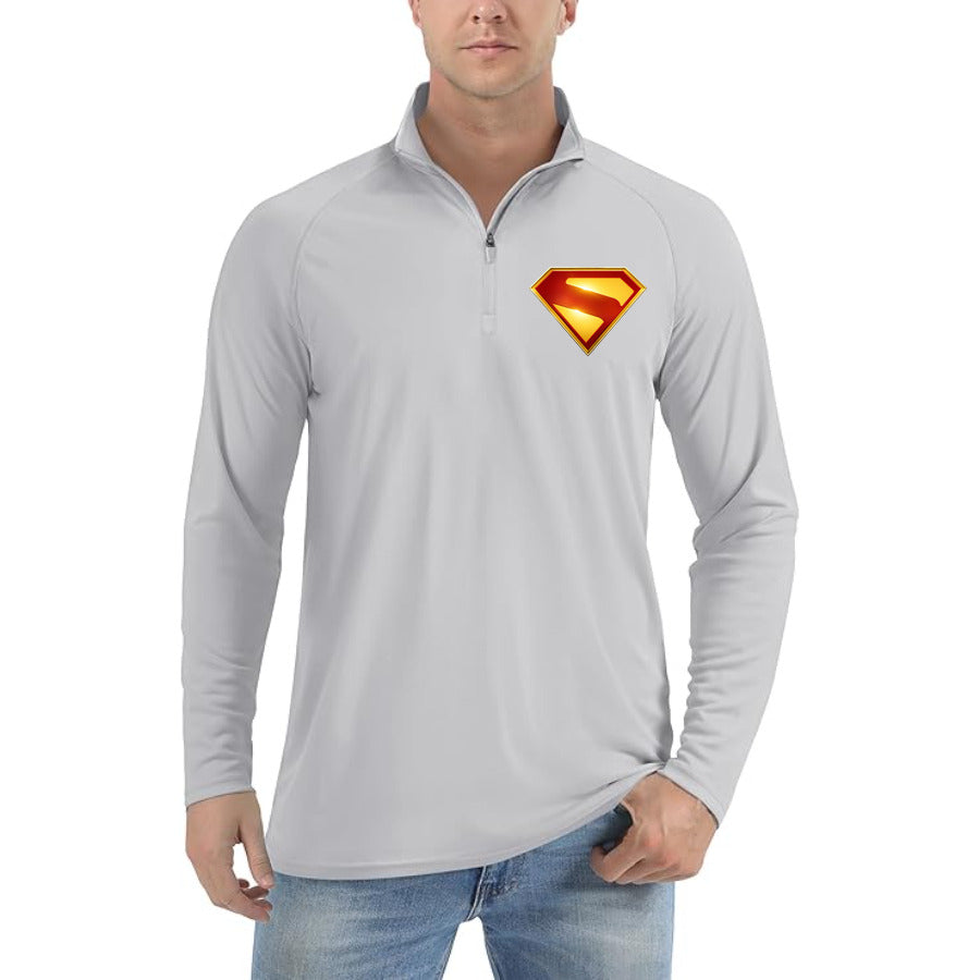 Superman 2025 quarter-zip athletic shirt in Light Gray