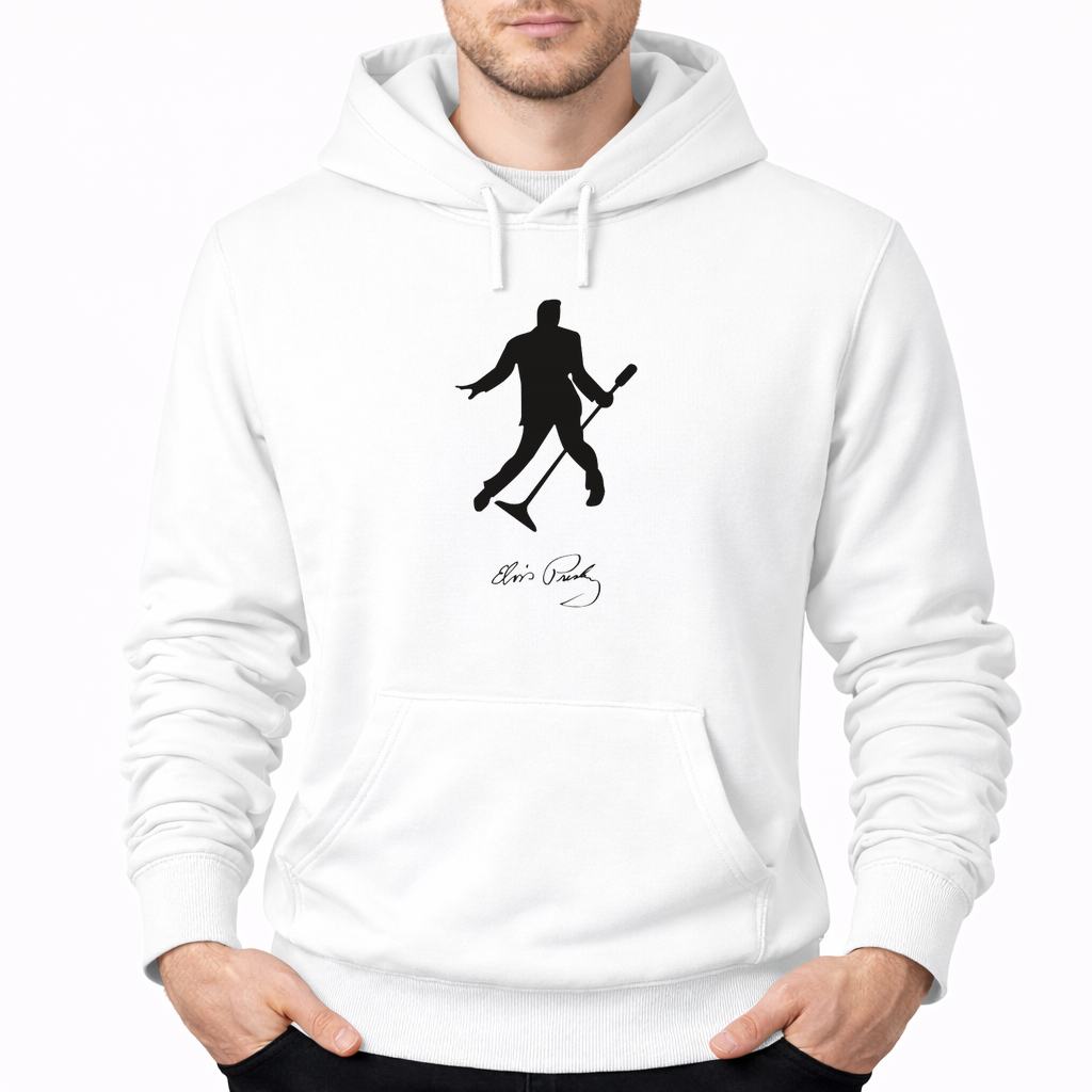 Men's Elvis Presley Pullover Hoodie - White