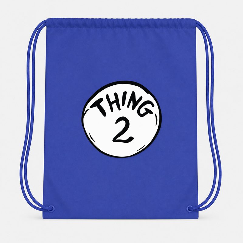 Dr. Seuss Thing 2 Drawstring Bag - Blue