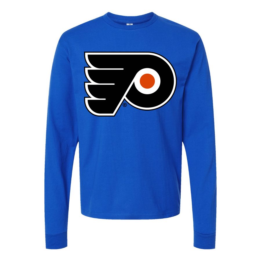 Men's Philadelphia Flyers Long sleeves Cotton Blend T-Shirt - Blue