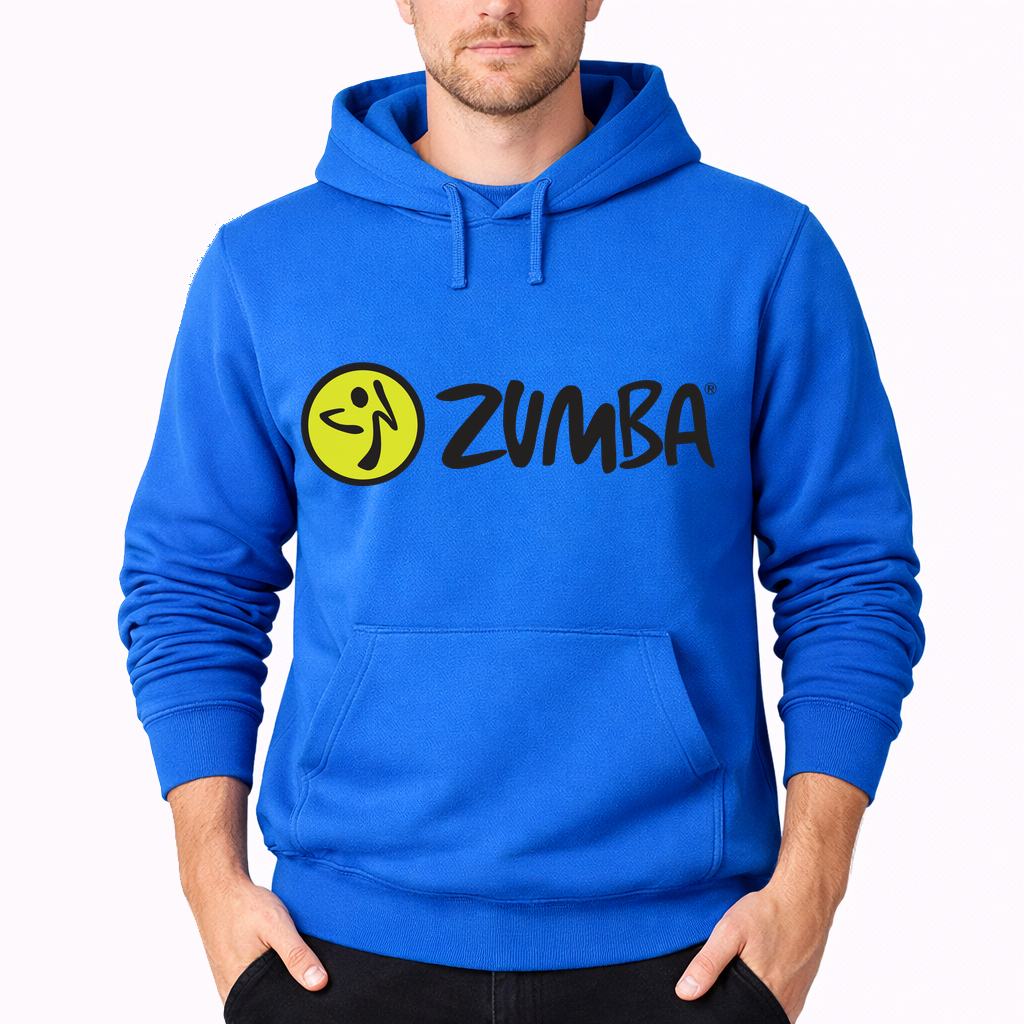 Men's Zumba Fitness Pullover Hoodie - Azure
