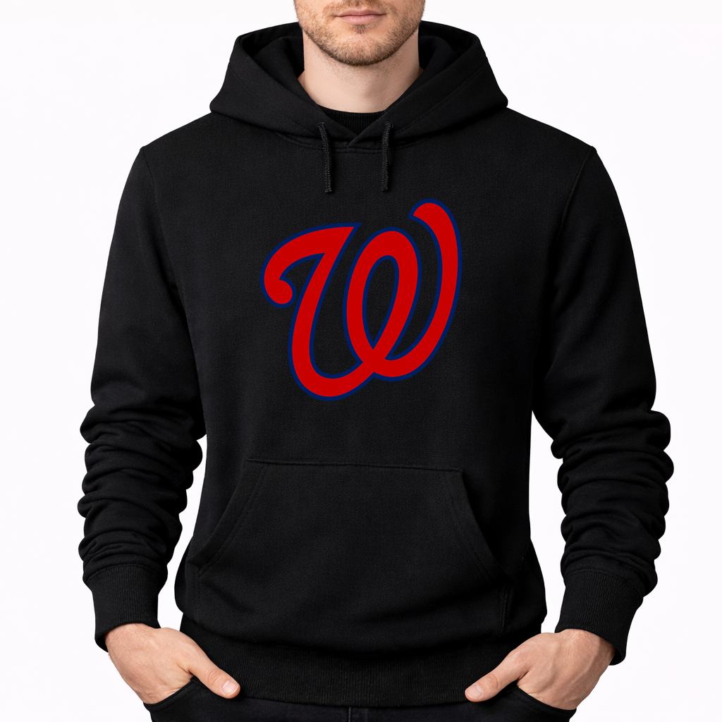 Men's Washington Nationals Pullover Hoodie - Black