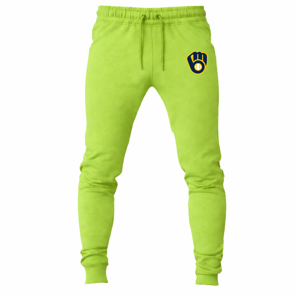 Milwaukee Brewers joggers sweatpants - Lime Green