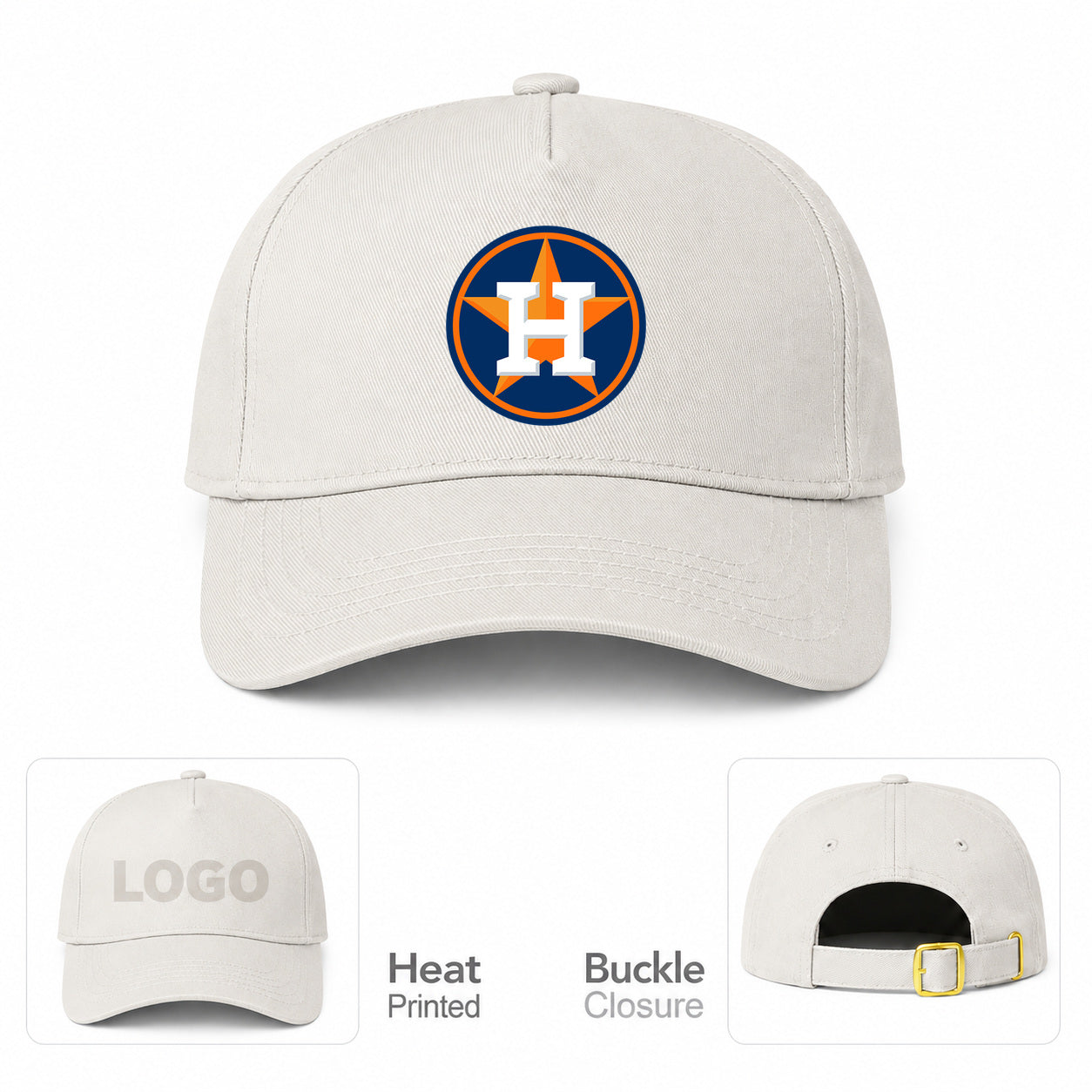 MLB Houston Astros Baseball Cap Hat - Beige