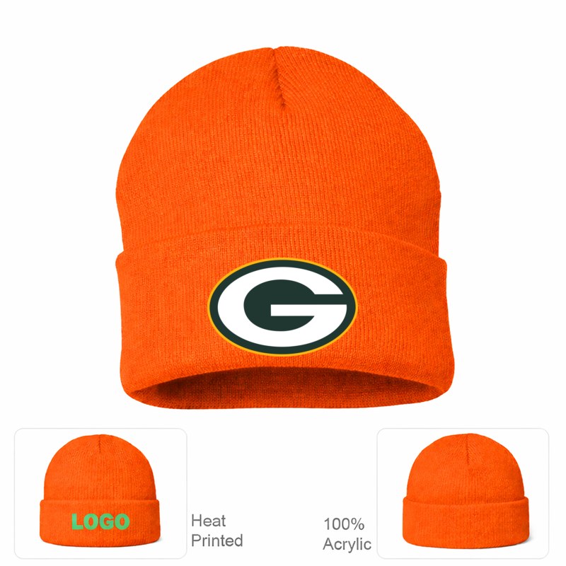 Green Bay Packers Orange Beanie Hat