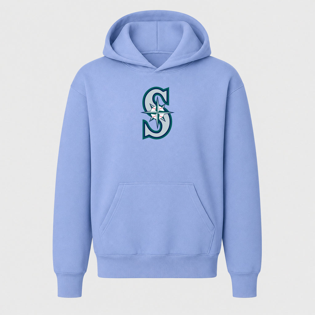 Youth Seattle Mariners Pullover Hoodie - Light Blue