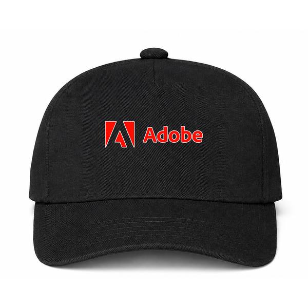 Adobe Logo Black Dad Baseball Cap Hat
