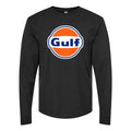 Men's Gulf-Oil-Logo-1536x864 Long sleeves Cotton Blend T-Shirt - Black