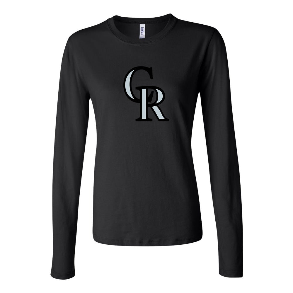 Women's Colorado Rockies Long Sleeve T-Shirt - Black
