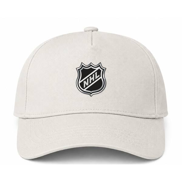 NHL Shield Logo Beige Dad Baseball Cap Hat