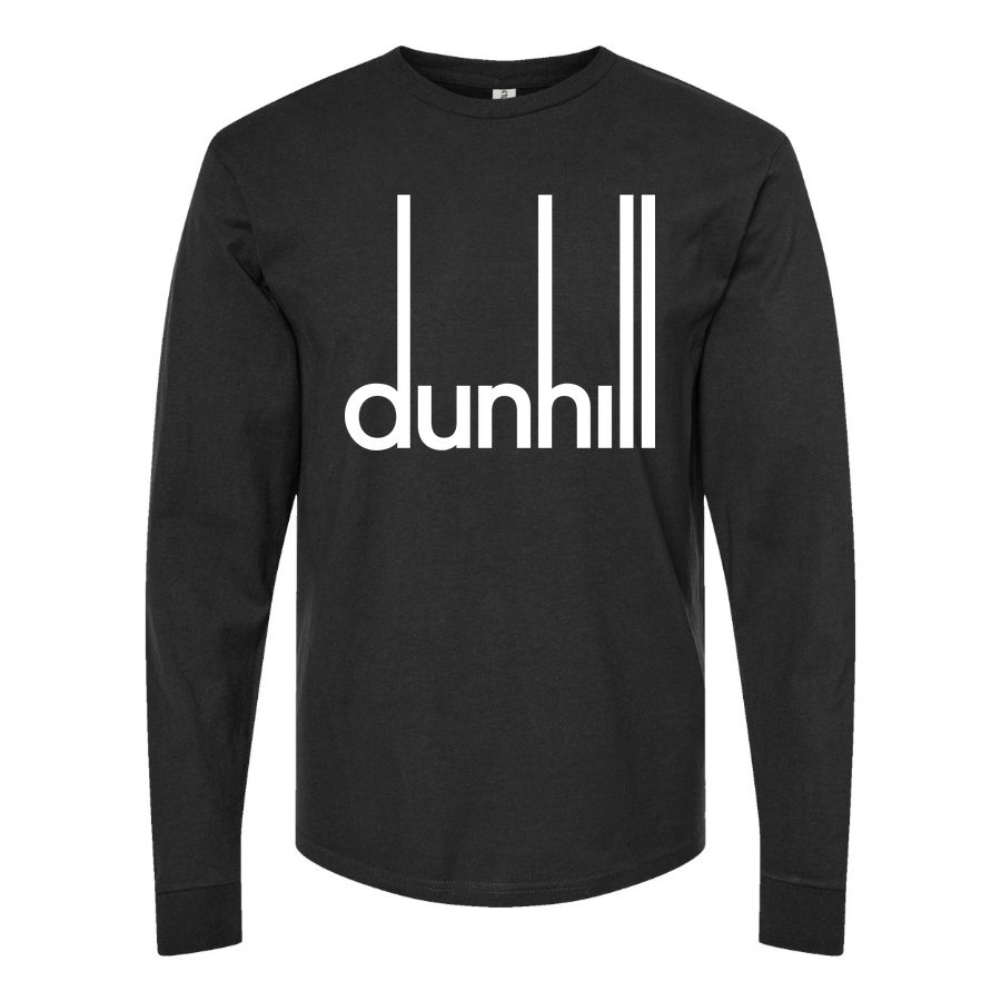 Men's Dunhil Long sleeves Cotton Blend T-Shirt - Black