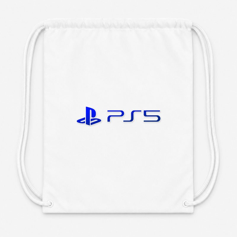 PS5 Official Blue Drawstring Bag - White