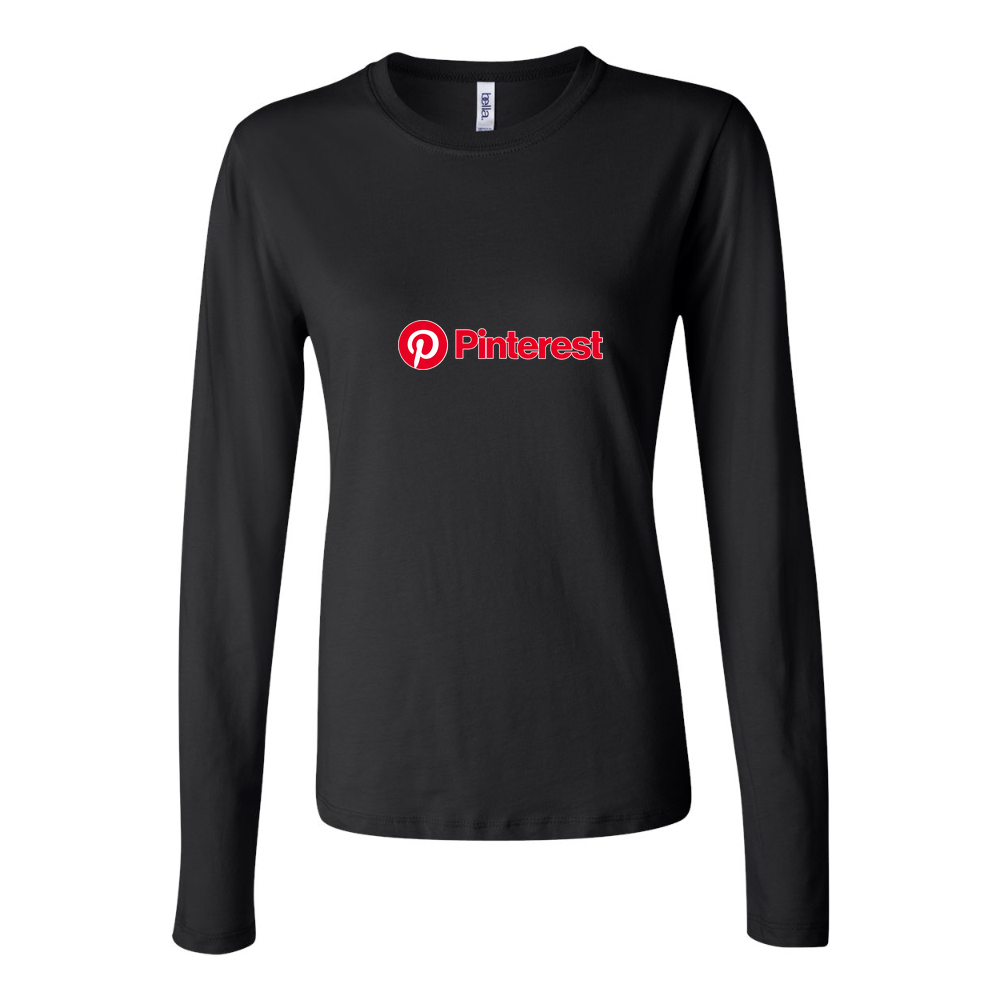 Women's pinterest Long Sleeve T-Shirt - Black