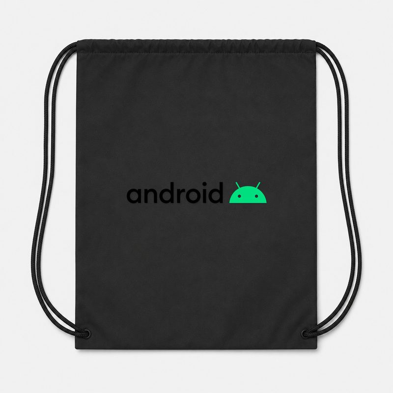Android Drawstring Bag - Black
