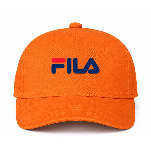 Fila Logo Orange Dad Baseball Cap Hat