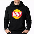 Men's Lays Food Pullover Hoodie - Black