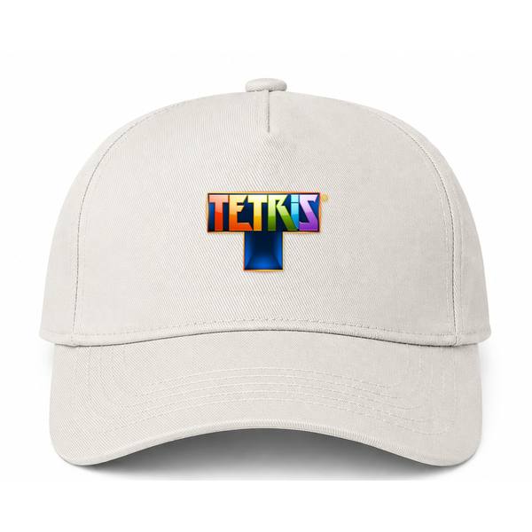 Tetris Logo Beige Dad Baseball Cap Hat