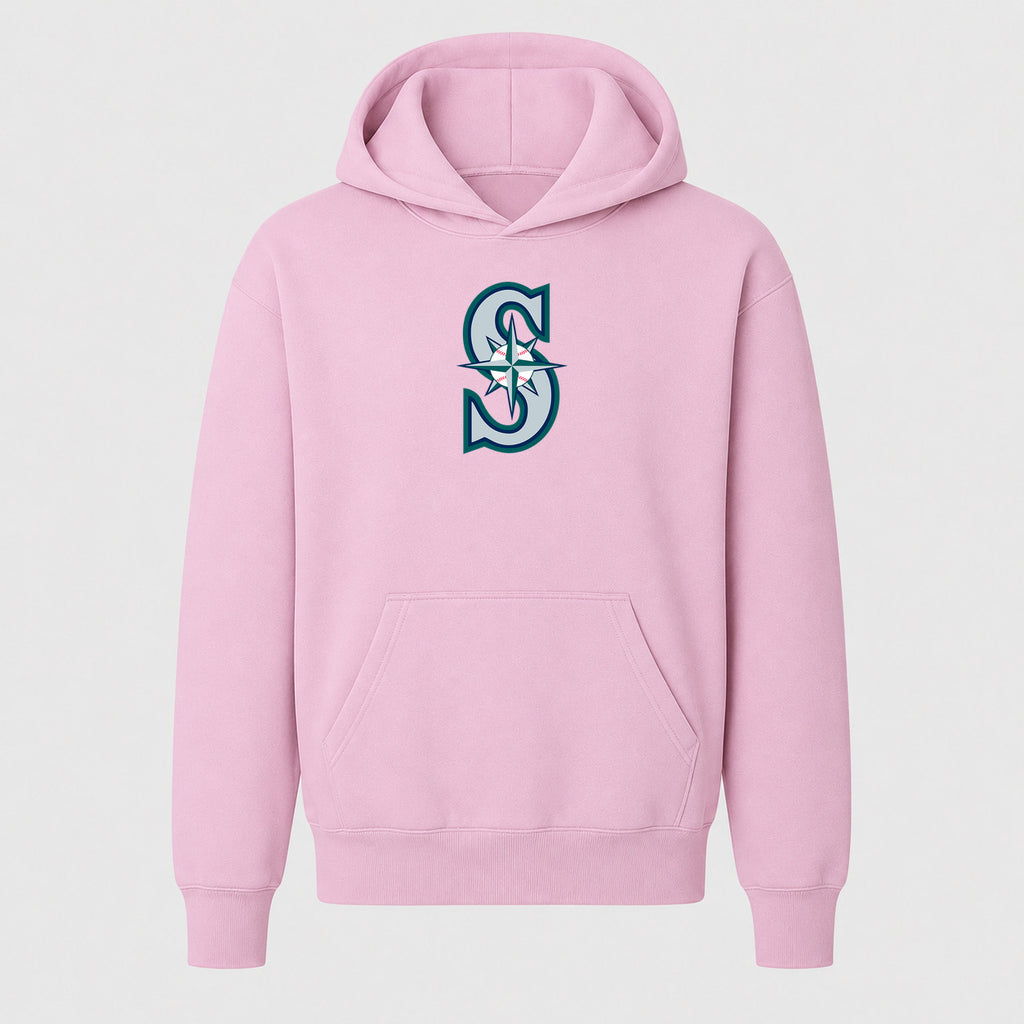 Youth Seattle Mariners Pullover Hoodie - Light Pink