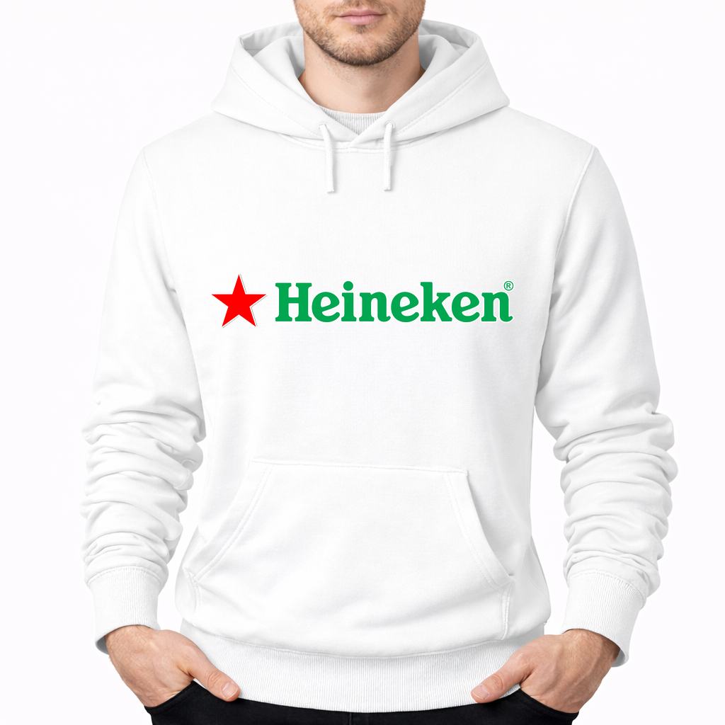Men's Heineken Pullover Hoodie - White