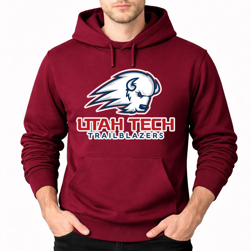 Men's Utah Tech Trailblazers Pullover Hoodie - Burgundy